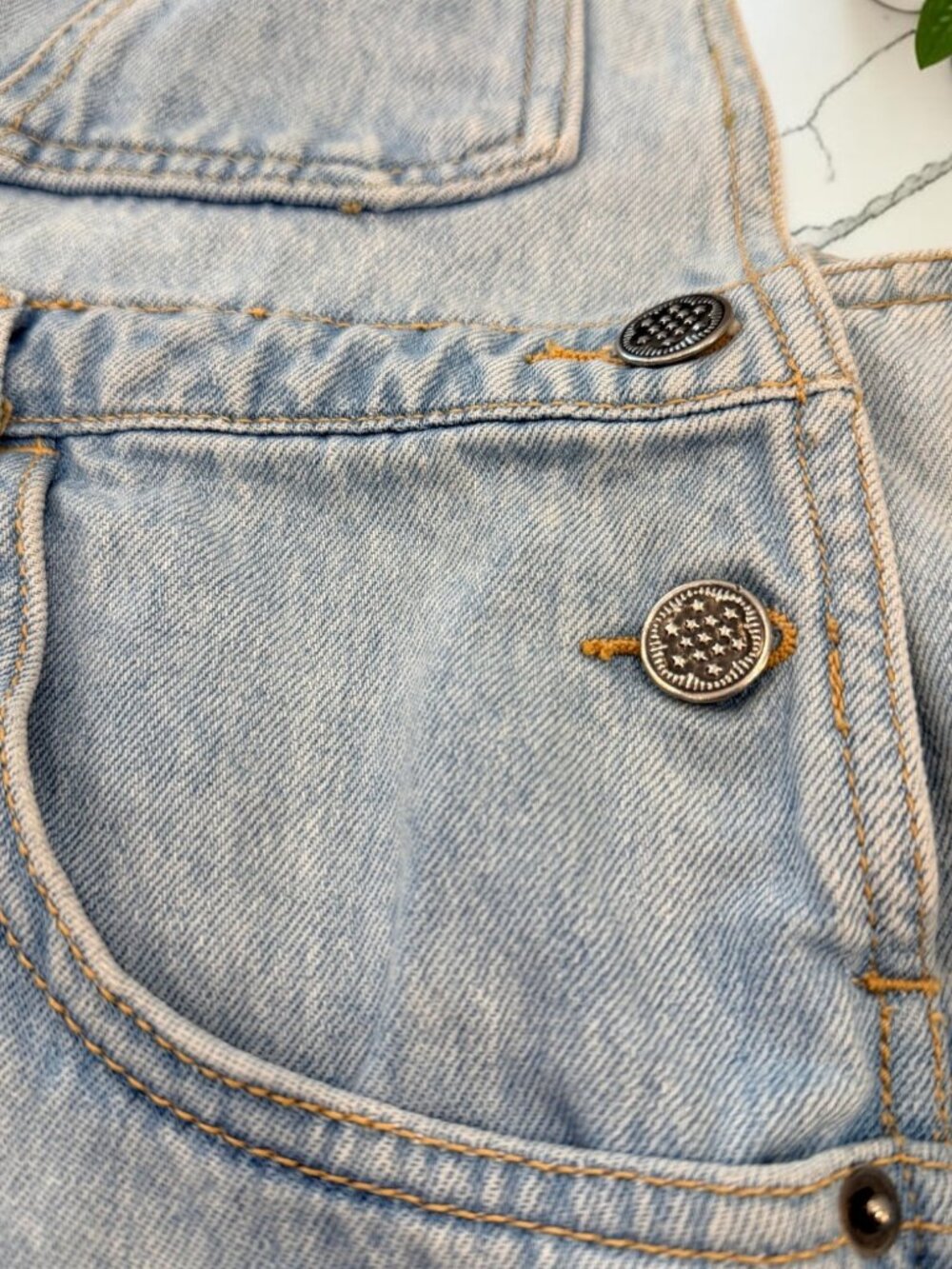 Disney Jerry Leigh Rare 1980s Mickey Mouse Short Denim Overalls Dungarees Small - Picture 10 of 11